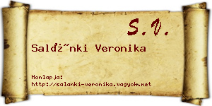Salánki Veronika névjegykártya